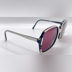 Vintage ClearVision 271 Black White Oval Sunglasses Frames Only
